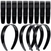 20 Pack Black Elastic Hair Bands With Teeth Durable Headbands For Women And G...