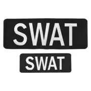 2pcs SWAT Patch with Hook and Loop SWAT Embroidered Patches Fabric Black