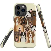 For iPhone 14 Pro Max Case Tough Protective Cover, Seamless Dogs
