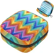 Period Bag,Sanitary Napkin Storage Bag,Colored Texture Background Graphic,Tampon Bag for Purse