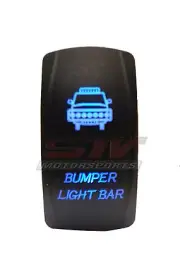 BLUE LIGHT DUAL LED BACKLIT ROCKER SWITCH LASER ETCHED BUMPER LIGHT TRUCK CAR