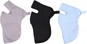 HAWILLOSCH 3pcs Breathable Face Cover for Summer Protection UV Shielding Shading Wraps for Outdoor Sports Fishing Cycling Blue Black Grey