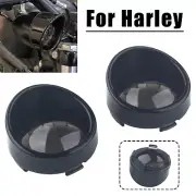 2PC Turn Signal Light Lens Cover Smoke Bezels Visor For Harley Davidson Softail