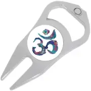 Watercolor Ohm Om Golf Ball Marker Divot Repair Tool Bottle Opener