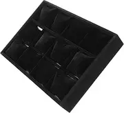 FRCOLOR 12 Portable Watch Case Organizer Slot Stackable Jewelry Tray for Watches Bracelets Bangles Compact Durable Display Holder for Access for Cabinets