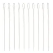 20pcs Plastic Sewing Needles, 15cm Large Eye Blunt Learning Needles, White