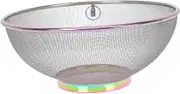 WHAMVOX Metal Strainer Bowl Rice Colander Mesh Strainer Stainless Steel Kitchen Colanders Bowl for Washing Fruits and Vegetables