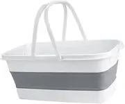 Cabilock 1Pc Portable Collapsible Wash Basin with Dual Handles Dish Tub for Camping Hiking and Travel Lightweight Compact Design for and Transport