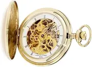 [CHARLES-HUBERT PARIS] Charles Hubert 3905-G Men's Pocket Watch, Mechanical Hand Winding, Skeleton, gold