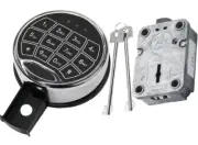Gun Safe Lock Replacement Solenoid Lock 2 Override Keys Chrome Digital Keypad