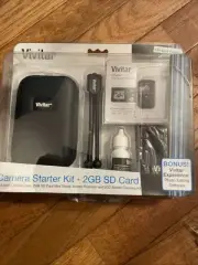 Vivitar Camera Starter Kit 2GB SD Card Case Mini Tripod Cleaning Kit Protector