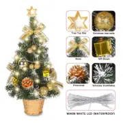 18" Tabletop Christmas Tree for Dining Table Xmas Tree Star Decor Mini Pine Tree