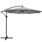 Outdoor Umbrella Cantilever Beach Garden Patio Grey Sunshade Outdoor Furn IB-GR