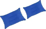 BIUDECO 2 Pack Portable Inflatable Neck Pillow Ergonomic Travel Pillow for Hiking Camping Blue