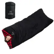 Zero Degree Sleeping Bag for Adults 100% Cotton Flannel Tall and Big (84" x 4...