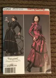 Simplicity Pattern 2207 Victorian Steampunk Cosplay Costume Size 6 - 12 Uncut