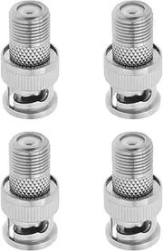 Create idea 4pcs BNC Male Plug to F Type Female Socket Adaptor 9x13x26mm Male to Female Antenna Connector for Camera Scanner Antenna Audio Equipment