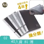 強分類A4/40頁固頁資料本/資料簿(MT-4004-72) /DATABANK 三田文具