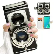( For Vivo Y22s ) Wallet Flip Case Cover AJ23228 Old Camera