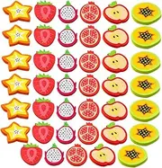 Abaodam 1Set Cute Fruit Erasers for Portable Cartoon Pencil Accessories for Classroom Rewards and Fun Drawing Activities