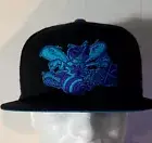 NEW NEVER WORN CHARLOTTE HORNETS 7 1/8 BLACK 59FIFTY FITTED HAT HARDWOOD CLASSI
