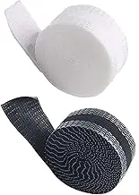 2Pieces Hem Tape for Pants, Iron on Hemming Tape 25mm Pants Hem Tape, Tape, Iron on Pants Shortening Tape, Black and White