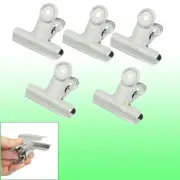 5 x Stainless Steel Spring Loaded Document Paper Binder Clips Clamps