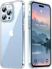 MEZON Ultra Slim Premium Crystal Clear TPU Gel Back Case for Apple iPhone 14 Pro Max (6.7") – Wireless Charging Compatible (iPhone 14 Pro Max, Gel)