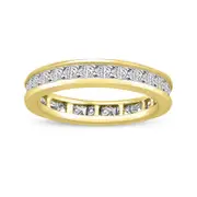 2.0 CT. T.W. Princess-Cut Natural Diamond Eternity Channel Set Wedding Band in Solid 14K Gold
