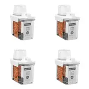 4x Boxsweden Crystal 1.1L Keep Fresh Dispensing Container w/ Measuring Cup Clear