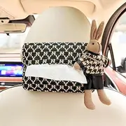 Car Standard Tissue Holder - Mask Holder for Car - Backseat Car Kleenex Holder,Wipes Dispenser for Car Visor,Car Tissue Holder Napkin Box (Long Eared Rabbit)