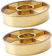 IMIKEYA Stainless Steel Donut Mould Tart Tins Metal Cake Stand Cookie Press Set of 2