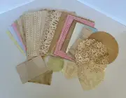 Paper, Coffee/ Tea Dyed Crafting Junk Journal Making Doilies Adult Coloring
