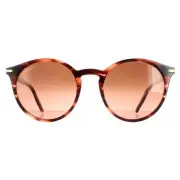 Serengeti Sunglasses Leonora 8841 Shiny Striped Brown Polarized Drivers Gradient