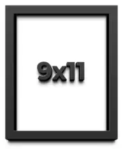 9x11 Shadow Box Frame Black | 2 Inches Deep Real Wood Contemporary Shadowbox Dis