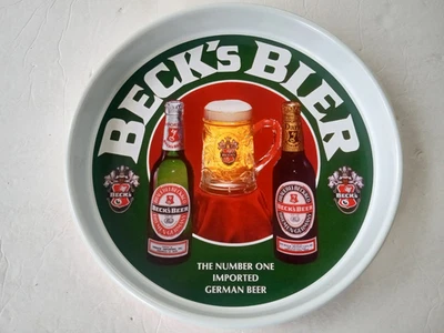 Vintage Becks Bier Tray The Number One Imported German Beer 13" Nos
