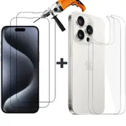 2x Tempered Glass Screen Protector for Apple iPhone 15 PRO MAX Front + Back Film