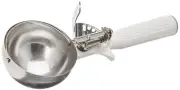 Stainless Steel Disher - Size 6White 9.87"L x 5.13"W