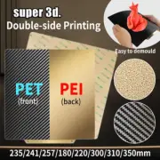 Double Side PET+PEI Spring Steel Sheet Magnetic Build Plate Heated Bed Printer