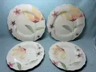 NEW (4) Target Home Melamine Floral (2) 10 1/2” Dinner & (2) 8 3/4” Salad Plates