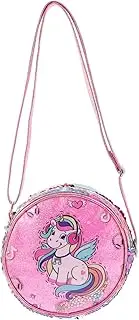 [WEKADRIN] Colorful Unicorn Sequined Crossbody Bag for Lightweight Storage Pouch for Coins Items Stylish Glitter Design for Everyday Use and Playdates