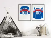 [Namly Design] Personalised Poster - Hockey Jersey / Set of 2