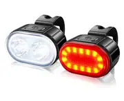 2PCS LED Bike Light Bicycle Front Rear lights USB Charge Headlight Cycling Taillight Bicycle Lantern bike Accessories Lamps