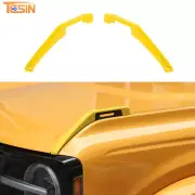 Car Exterior Engine Hood Hinge Trim Cover Frame For Ford Bronco 2021-2023 Yellow (for: Ford)