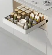 Adjustable Slide Out Drawers For Kitchen Cabinets, (12.6"-20.5") No Screw Pull