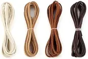 Leather String Suede Cord Leather Cords Rope String for Jewelry Making Necklace Bracelet Art Crafts Beading (4 Colors,3mm x 2.2 Yard)
