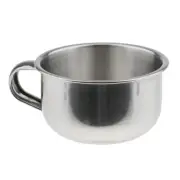 Stainless Steel Shaving Soap Mug with Handle Rustproof Durable Beard Grooming