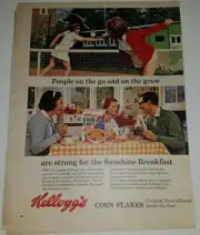 VINTAGE 1966 KELLOG'S CORN FLAKES MAGAZINE ADVERT