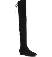 $950 - Stuart Weitzman Genna 25 OTC Black Stretch Suede Boot Size 6.5