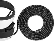 Geekria Cable Protectors Cover Compatible with PlayStation VR2 Cable, PS5 Electric Wires Case, VR Gaming Accessories, Prevent Pets From Biting The Cable (Black 17ft)